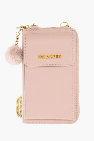 LOVE faux leather wallet with removable shoulder strap
