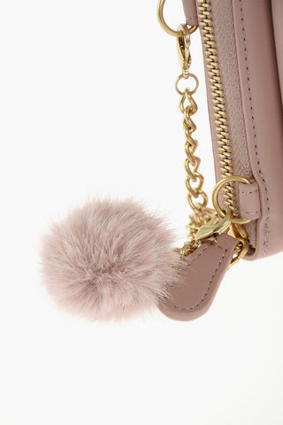 LOVE faux leather wallet with removable shoulder strap