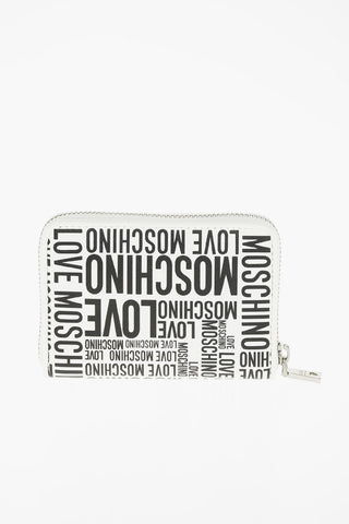 LOVE all over logo faux leather wallet