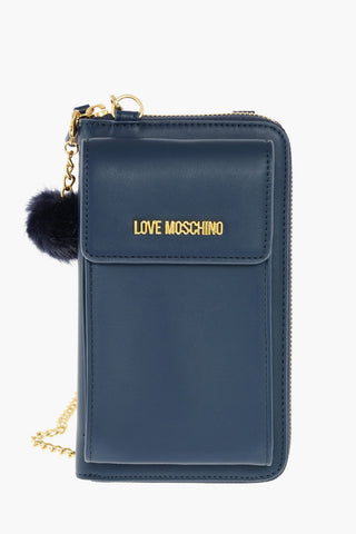 LOVE faux leather wallet with removable shoulder strap