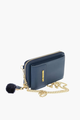 LOVE faux leather wallet with removable shoulder strap