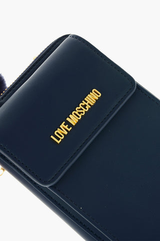 LOVE faux leather wallet with removable shoulder strap