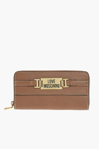 LOVE faux leather wallet with zip closure