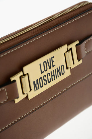 LOVE faux leather wallet with zip closure