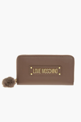 LOVE faux leather wallet with zip closure