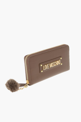 LOVE faux leather wallet with zip closure