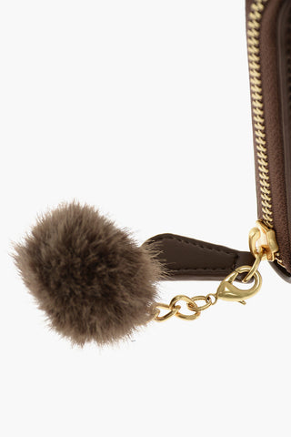 LOVE faux leather wallet with zip closure