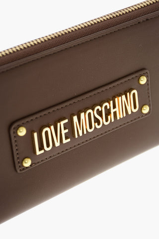 LOVE faux leather wallet with zip closure