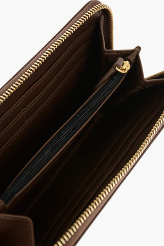 LOVE faux leather wallet with zip closure