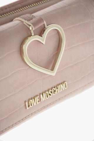 LOVE crocodile printed faux leather wallet