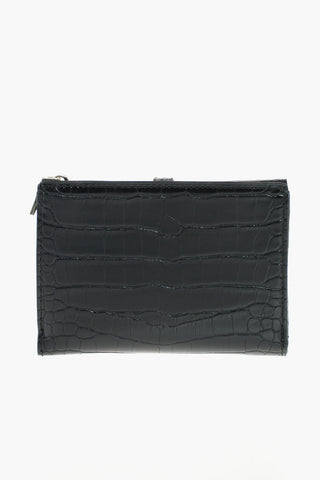 LOVE crocodile printed faux leather wallet