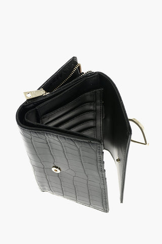 LOVE crocodile printed faux leather wallet