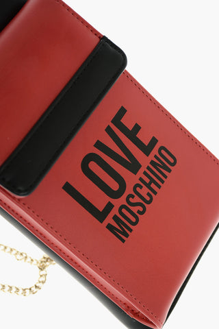 LOVE faux leather wallet with removable shoulder strap