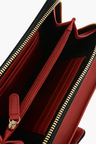 LOVE faux leather wallet with removable shoulder strap