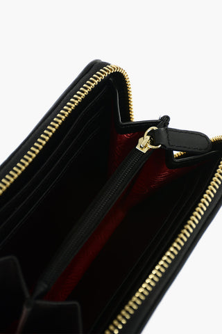 LOVE Quilted Faux-leather Wallet with Gold-toned Lettering Logo