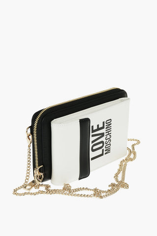 LOVE faux leather wallet with removable shoulder strap