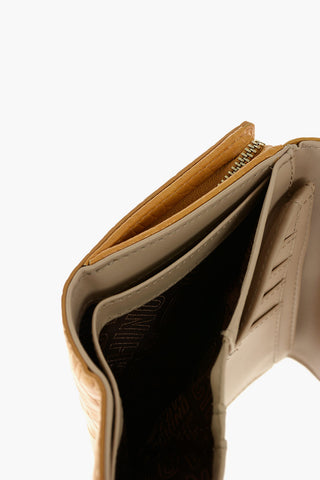 LOVE crocodile printed faux leather wallet
