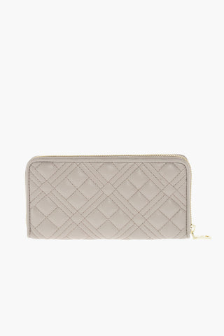 LOVE quilted faux leather wallet with zip closure
