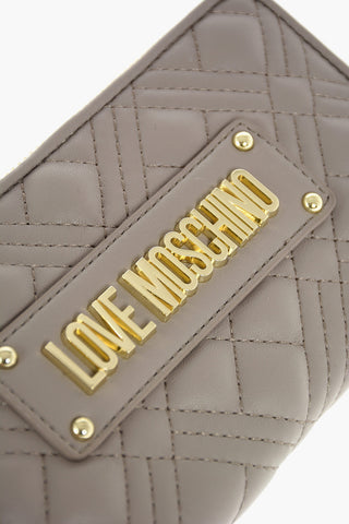LOVE quilted faux leather wallet with zip closure