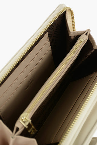 LOVE quilted faux leather wallet with removable shoulder strap