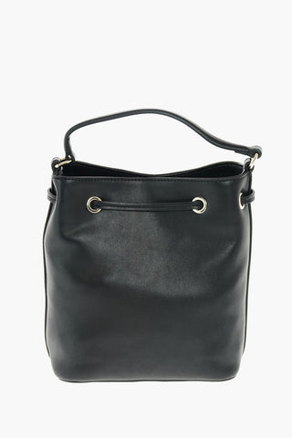 LOVE Perforated faux leather bucket bag