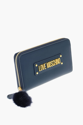 LOVE faux leather wallet with zip closure