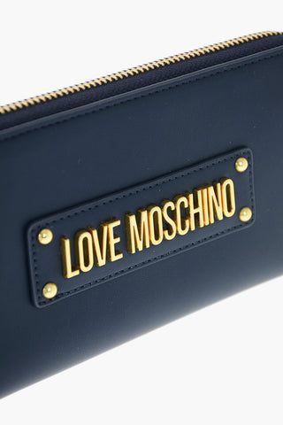 LOVE faux leather wallet with zip closure