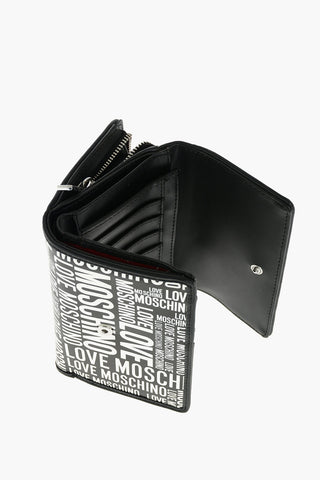 LOVE all over logo faux leather wallet