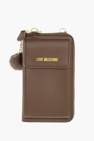LOVE faux leather wallet with removable shoulder strap