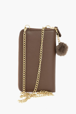 LOVE faux leather wallet with removable shoulder strap