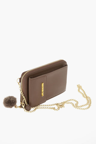 LOVE faux leather wallet with removable shoulder strap
