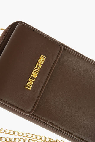 LOVE faux leather wallet with removable shoulder strap