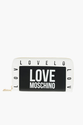 LOVE Faux-leather Wallet with Lettering Logo Print