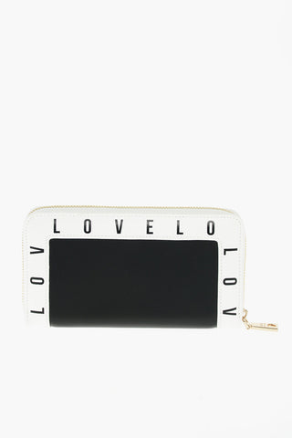 LOVE Faux-leather Wallet with Lettering Logo Print