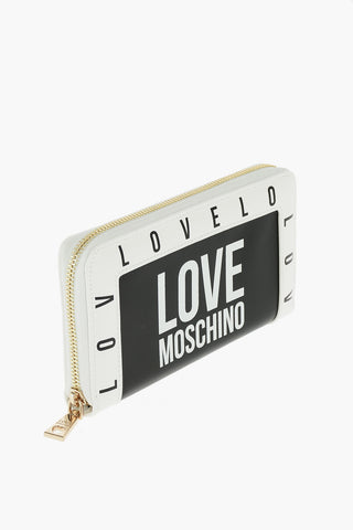 LOVE Faux-leather Wallet with Lettering Logo Print