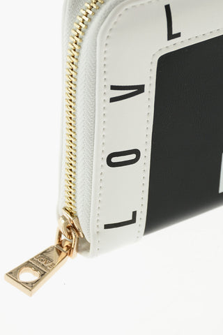 LOVE Faux-leather Wallet with Lettering Logo Print