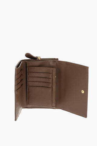 LOVE Faux-leather Wallet embellished with Pom-pom