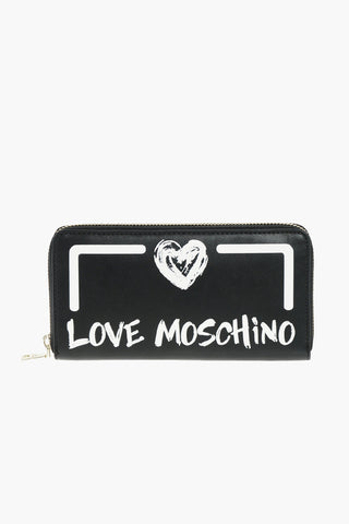 LOVE faux leather wallet with zip closure
