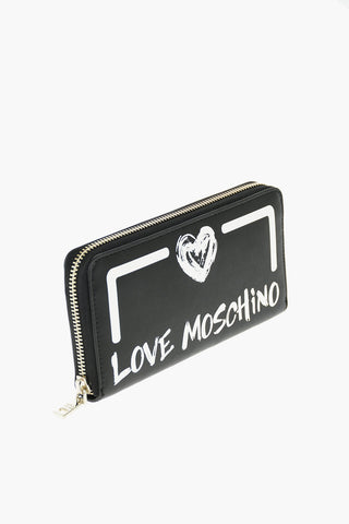 LOVE faux leather wallet with zip closure