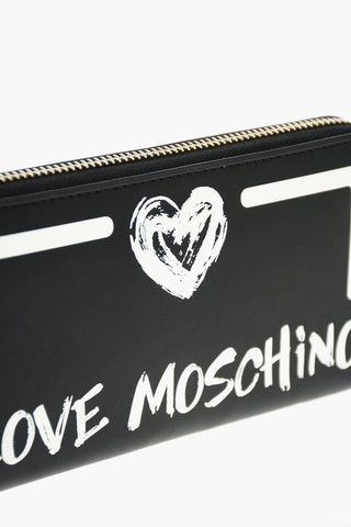 LOVE faux leather wallet with zip closure