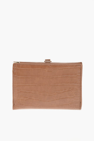 LOVE crocodile printed faux leather wallet
