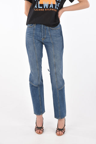 Jeans Straight Fit con Dettaglio Lace Up