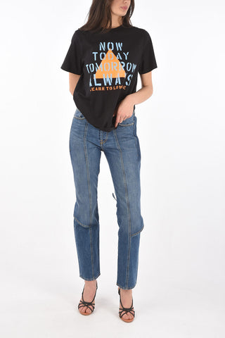 Jeans Straight Fit con Dettaglio Lace Up