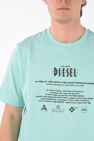 t-shirt T-JUST-E9 in cotone organico con stampa frontale