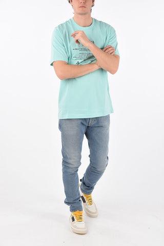 t-shirt T-JUST-E9 in cotone organico con stampa frontale