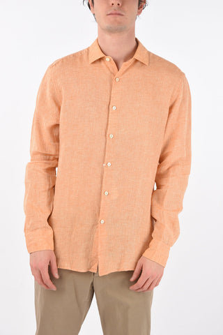 EZ LUXURY camicia in lino collo francese