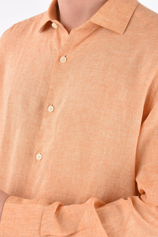 EZ LUXURY camicia in lino collo francese