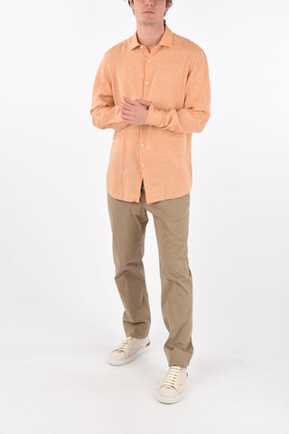 EZ LUXURY camicia in lino collo francese