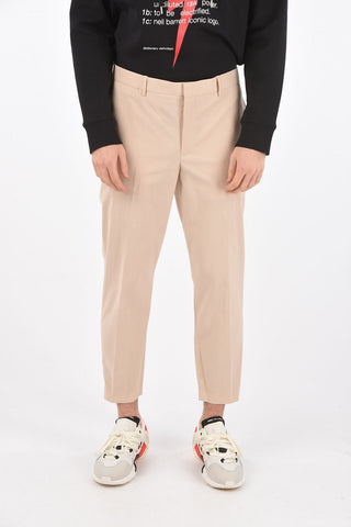 slim fit belt loops trousers