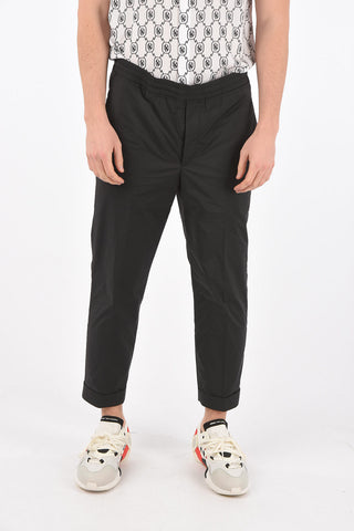slim fit drawstring waist pants